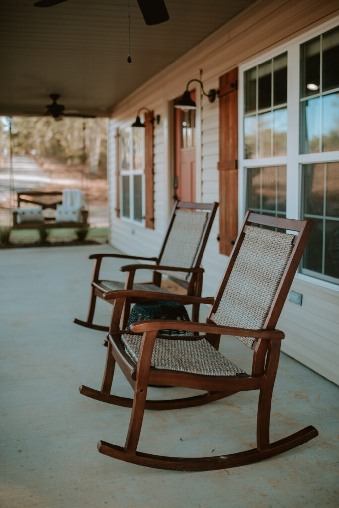 Rocking chairs on porch